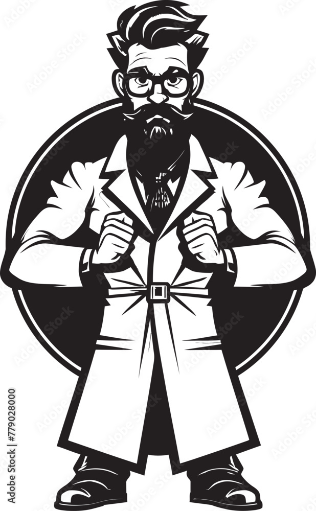 Healing Fury Expressive Doctor Vector Symbol Furious Brilliance Agitated Doctor Emblem