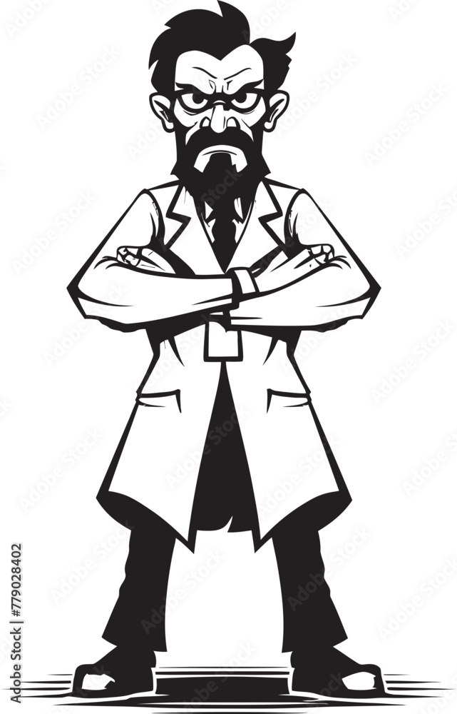 Healing Fury Fierce Doctor Logo Design Furious Care Expressive Doctor Vector Emblem