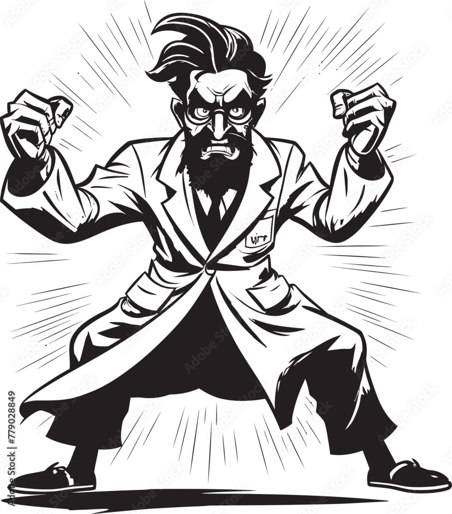 Wrathful Mastery Dynamic Doctor Emblem Brilliant Outburst Powerful Doctor Icon in Vector Wrathful Mastery Dynamic Doctor Emblem Brilliant Outburst Powerful Doctor Icon in Vector
