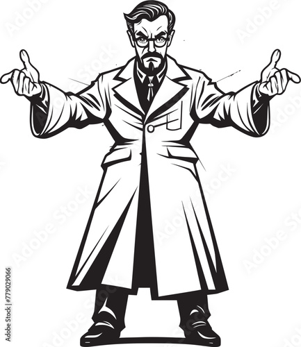 Brilliant Outrage Powerful Doctor Vector Logo Design Doctors Fury Vibrant Brilliance in Vector Logo Icon