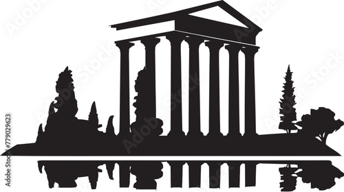 Greek Architectural Heritage Logos in Vector A Visual Odyssey Vector Depictions of Greek Architectural Icons A Tribute to Antiquity