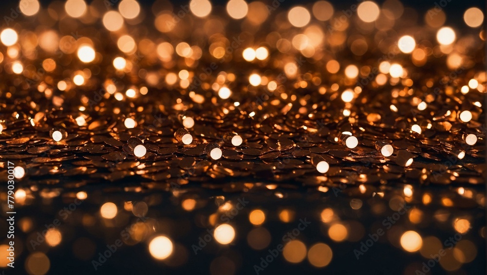 A close-up image of golden twinkling fairy lights creating a magical and festive bokeh effect perfect for celebrations A close-up image of golden twinkling fairy lights creating a magical and festive bokeh effect perfect for celebrations
