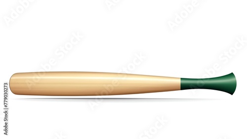 cricket bat illustration isolated on white background photo