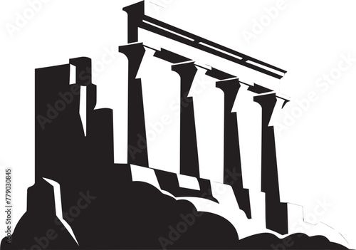 Vector Renderings of Ancient Greek Architectural Marvels Timeless Magnificence Ancient Greek Architectural Icons Vector Illustrations of Grandeur