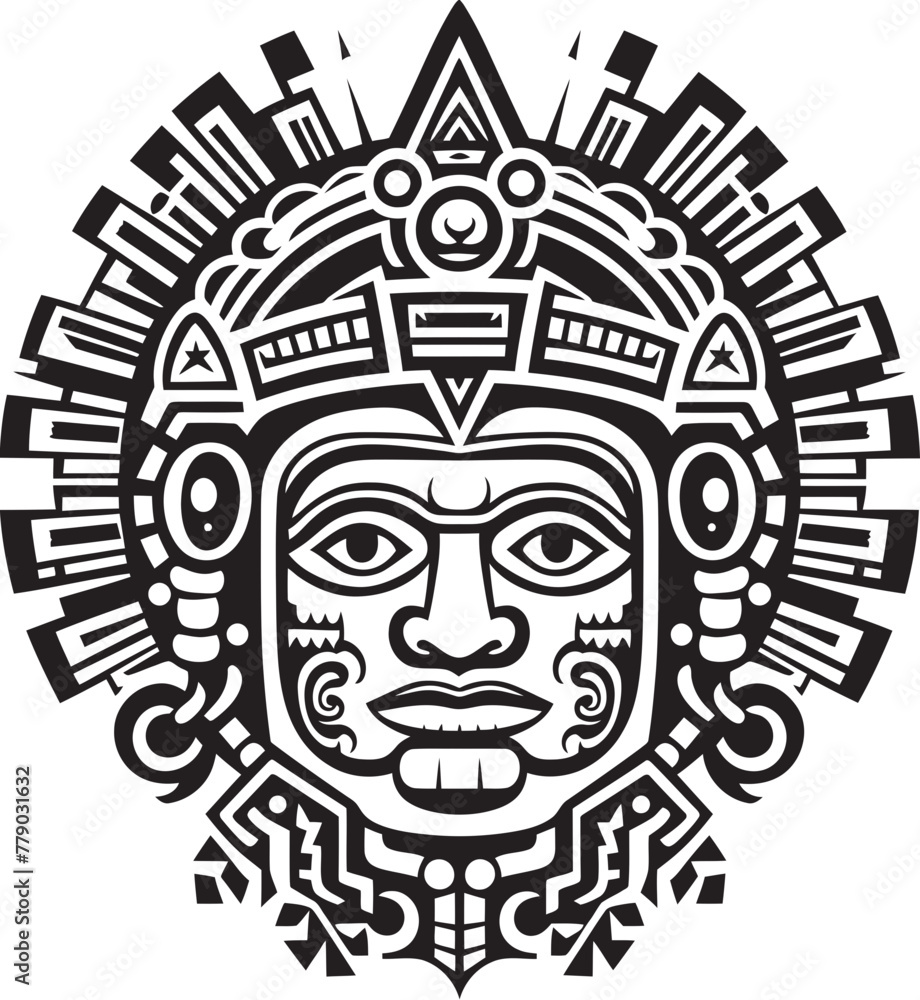Aztec Art Revived Vector Symbolism Vector Icons Reflecting Aztec Artistry Aztec Art Revived Vector Symbolism Vector Icons Reflecting Aztec Artistry