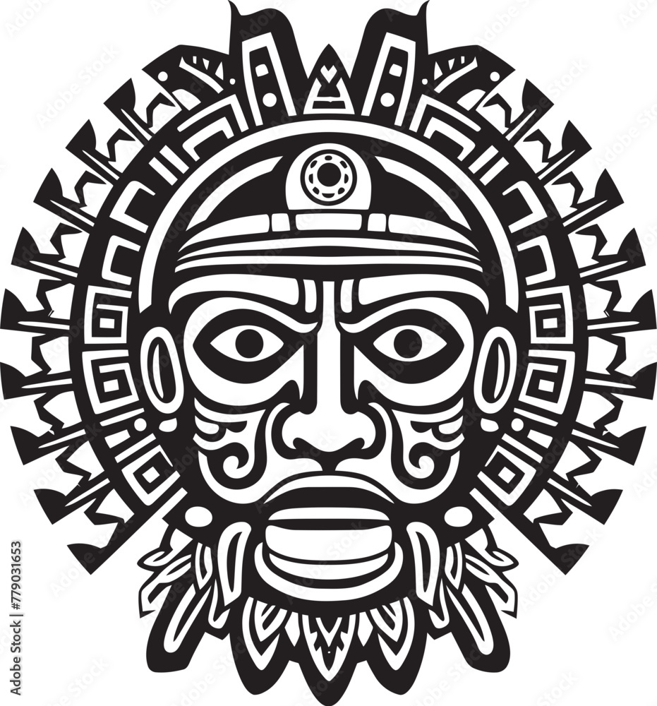 Restoring Ancient Aztec Art Vector Logo Tributes Antique Aztec Artistic Traditions Revived Drawing Icon Vector Logos Restoring Ancient Aztec Art Vector Logo Tributes Antique Aztec Artistic Traditions Revived Drawing Icon Vector Logos
