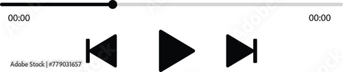 Music or video play bar, Audio and video player for songs bar