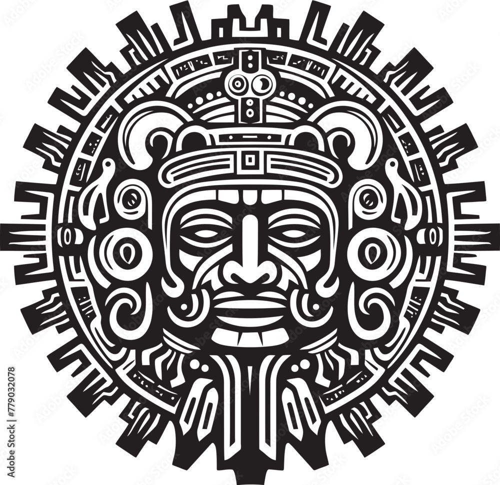 Timeless Aztec Symbols Vector Logo Edition Historic Aztec Drawings ...