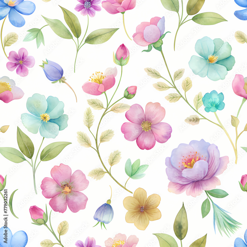 Watercolor floral illustration backdrop 5