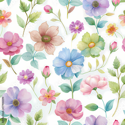 Watercolor floral illustration backdrop 2