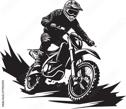 Dirt Bike Legend Vector Logo Icon for Riders Daredevil Rider Dirt Bike Rider Vector Logo Design