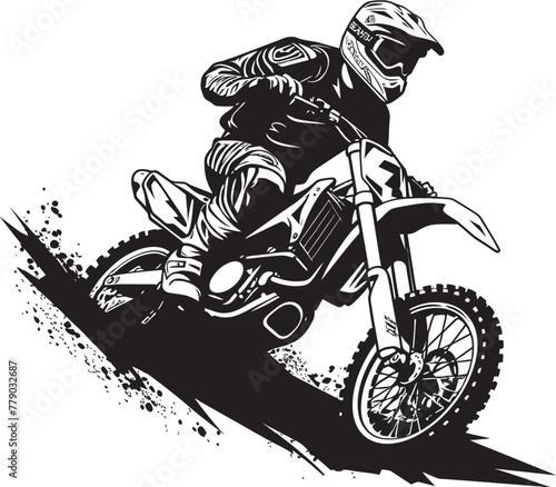 Unleash the Thrill Vector Logo Design for Riders Dirt Bike Hero Rider Vector Logo Icon