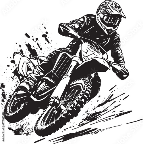 Extreme Terrain Rider Dirt Bike Vector Logo Icon Dirt Bike Conqueror Vector Logo Design for Riders