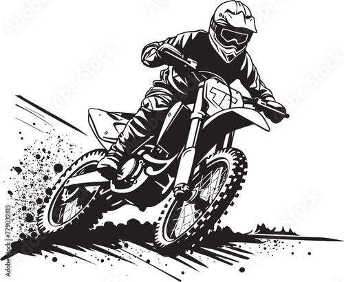 Off Road Daredevil Vector Logo Design for Riders Embrace the Challenge Dirt Bike Rider Vector Logo Icon