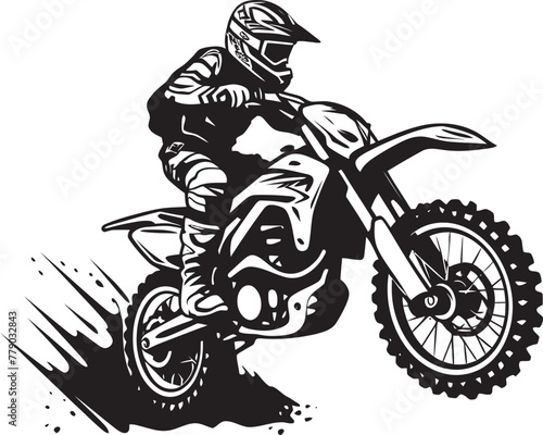 Off Road Trailblazer Vector Logo Design for Bike Riders Dirt Bike Nomad Rider Vector Logo Icon