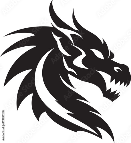Wallpaper Mural Whimsical Dragon Profile Cartoon Head Tattoo Vector Logo Design Fiery Dragon Art Cartoon Tattoo Vector Logo Icon Torontodigital.ca