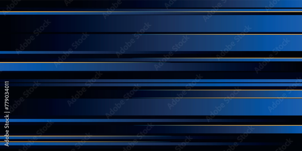 Obraz premium Abstract blue background with gold lines vector illustration.