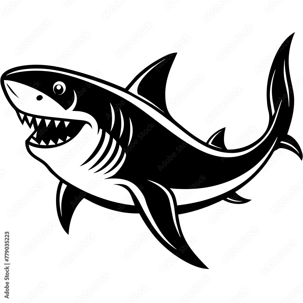 Obraz premium shark isolated on white