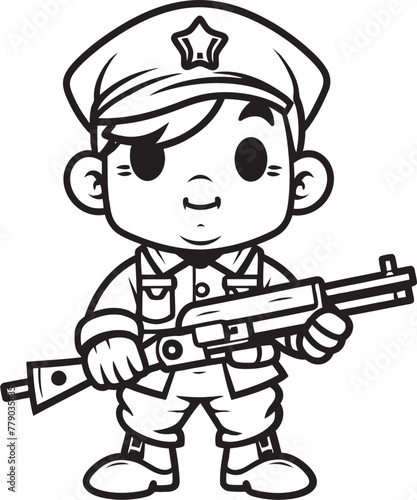 Wallpaper Mural Artistic Army Cartoon Doodle Soldier Emblem Scribble Squad Doodle Soldier Logo Design Torontodigital.ca