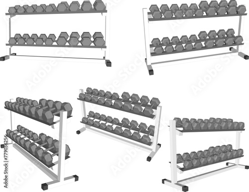 vector design sketch illustration of a barbell gym equipment for body building sports
