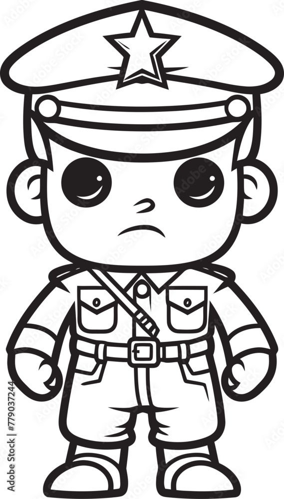 Artistic Avenger Doodle Soldier Vector Icon Sketchy Soldier Squad Cartoon Doodle Vector Logo