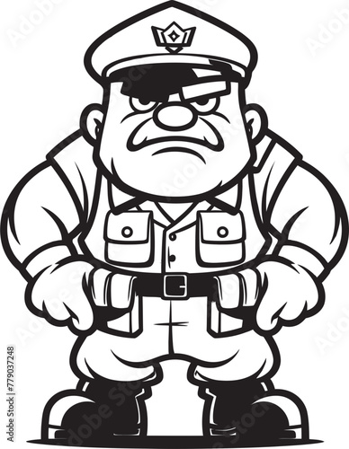 Wallpaper Mural Playful Infantry Patrol Doodle Soldier Icon Design Whimsical War Heroes Cartoon Doodle Soldier Emblem Torontodigital.ca