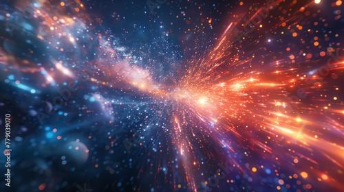 Cosmic interstellar energy burst concept background