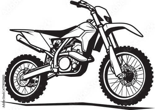 Speed Demon Vector Logo Design Featuring a Dirt Bike Dirt Track Dynamo Iconic Vector Emblem for Dirt Bike Enthusiasts