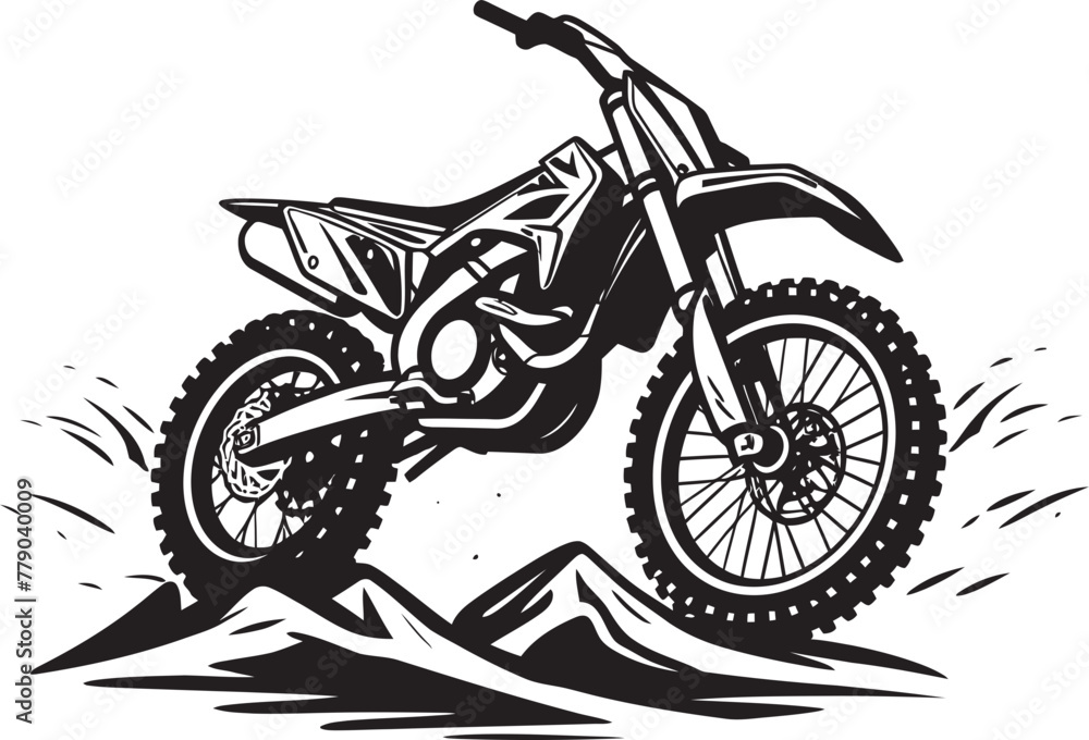 Trail Conqueror Dirt Bike Vector Logo Design for Trail Blazers Thrill Seekers Emblem Vector Design Featuring a Dirt Bike
