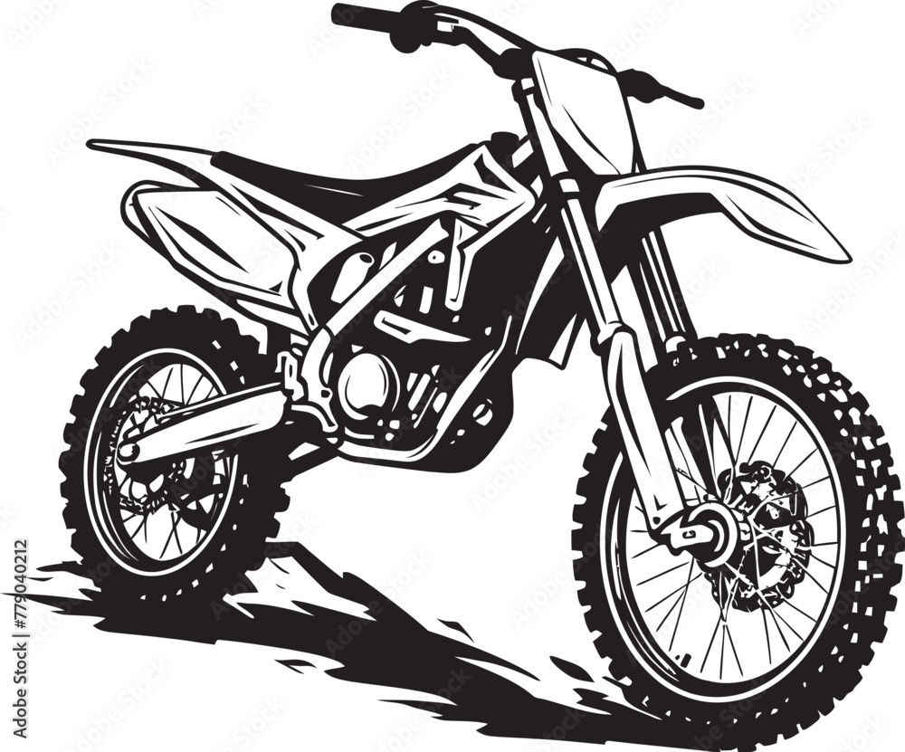 Fototapeta premium Adrenaline Rush Dirt Bike Vector Icon for Extreme Sports Fans Freestyle Fury Dirt Bike Emblem in Dynamic Vector Design