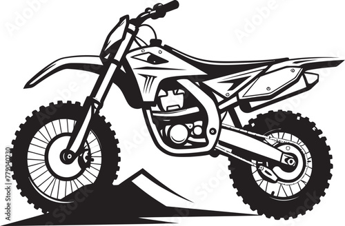 Freestyle Fury Dirt Bike Emblem in Dynamic Vector Design Trailblazing Triumph Vector Logo with Dirt Bike Illustration