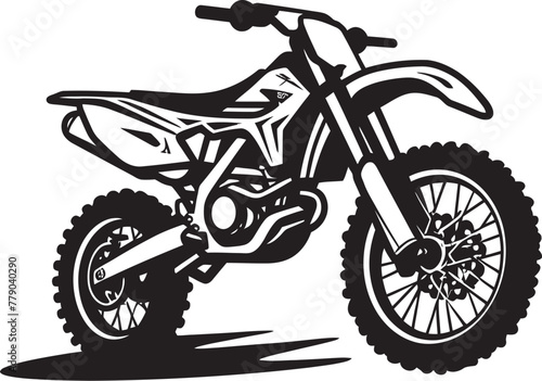 Dirt Bike Daredevil Iconic Vector Emblem for Adventure Lovers Motocross Madness Dirt Bike Vector Icon in Dynamic Design