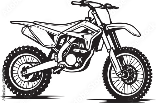 Outdoor Explorers Dream Dirt Bike Vector Icon for Adventurers Trailblazing Triumph Vector Logo Design Featuring Dirt Bike