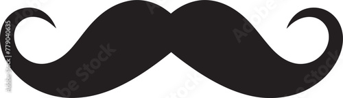 Stylish Swagger Moustache Icon Sketch Bold Brushwork Doodle Moustache Logo