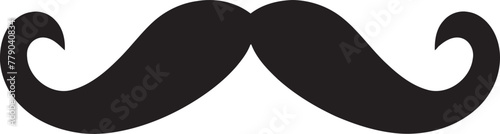 Whimsical Waves Dynamic Doodle Moustache Icon in Vector Logo Minimalist Muse Simple Doodle Moustache Emblem in Vector Logo