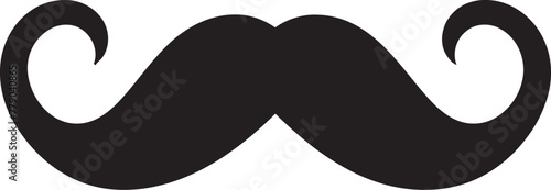 Hipster Harmony Trendy Doodle Moustache Icon in Vector Logo Stylish Sensation Sleek Doodle Moustache Emblem in Vector Logo