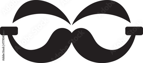 Retro Rendezvous Nostalgic Doodle Moustache Icon in Vector Logo Creative Complexity Intricate Doodle Moustache Vector Logo Design