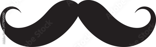 Elegant Endearment Sophisticated Doodle Moustache Vector Logo Design Retro Reverie Nostalgic Doodle Moustache Icon in Vector Logo