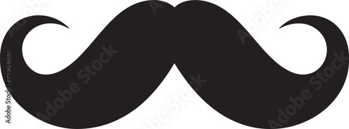 Retro Reverie Nostalgic Doodle Moustache Icon in Vector Logo Artsy Ascent Creative Doodle Moustache Emblem in Vector Logo