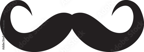 Chic Chicane Stylish Doodle Moustache Icon in Vector Logo Hipster Hype Trendy Doodle Moustache Emblem in Vector Logo