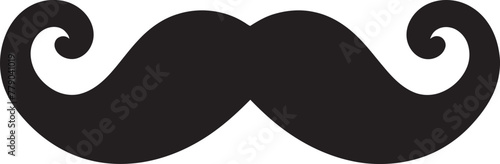 Hipster Hype Trendy Doodle Moustache Emblem in Vector Logo Stylish Swagger Bold Doodle Moustache Vector Logo Design