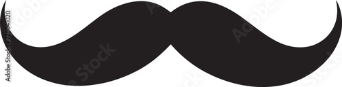 Stylish Swagger Bold Doodle Moustache Vector Logo Design Bold Brushwork Expressive Doodle Moustache Icon in Vector Logo