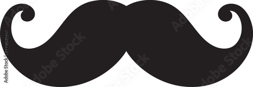 Stylish Swagger Moustache Doodle Icon in Vector Design Artistic Flair Doodle Moustache Vector Logo Concept