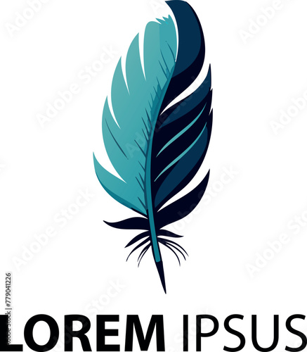 Logo vettoriale piuma 