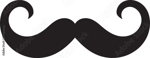Chic Charm Doodle Moustache Logo Mark Sophisticated Swagger Doodle Moustache Icon Design