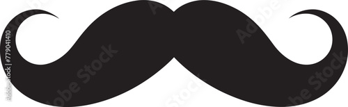 Hand Drawn Handlebar Doodle Moustache Iconic Emblem Whimsical Whiskers Doodle Moustache Logo
