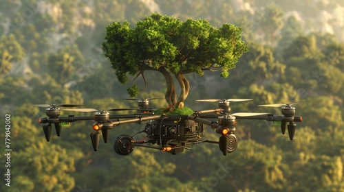 Autonomous drones for reforestation, planting trees in hard to reach areas to restore and expand forest cover