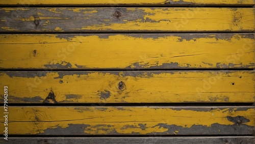 Wallpaper Mural The brightly painted yellow wooden planks present a textured surface, evoking energy and cheerfulness Torontodigital.ca