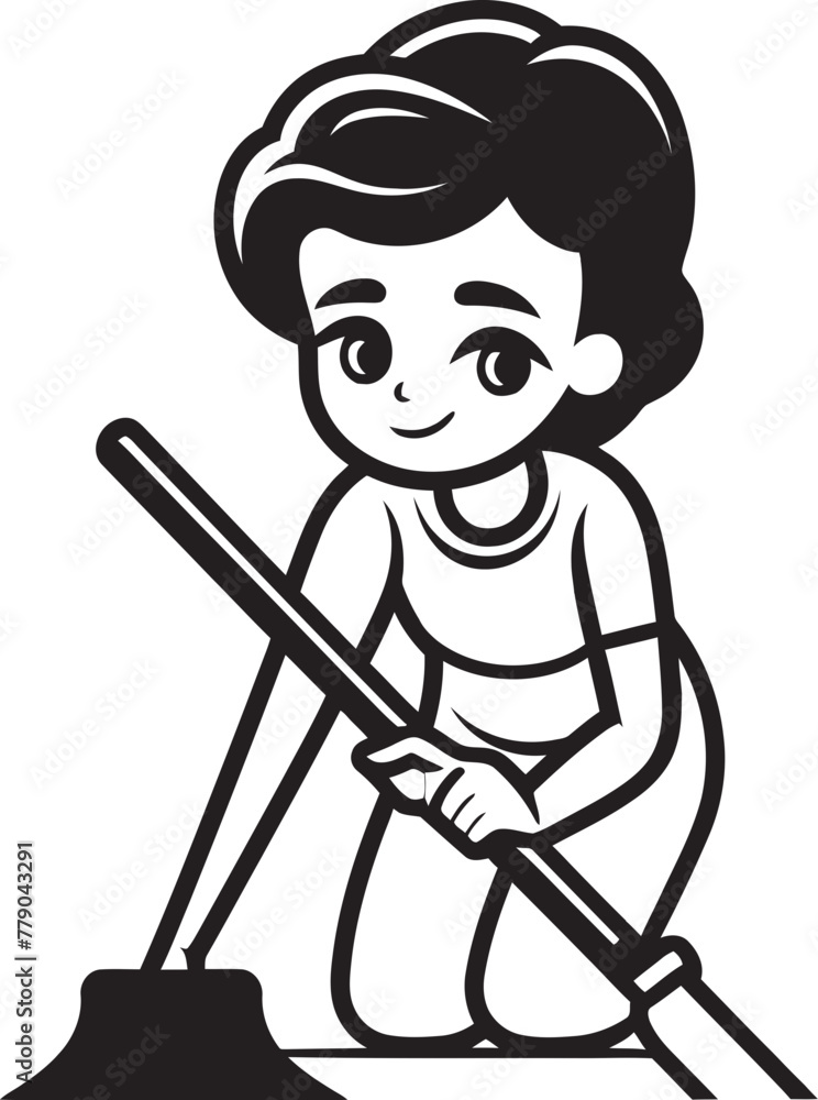 Radiant Ruler Female Cleaner Vector Logo Emblem Gleam Goddess Woman Mopping on Floor Vector Design Radiant Ruler Female Cleaner Vector Logo Emblem Gleam Goddess Woman Mopping on Floor Vector Design