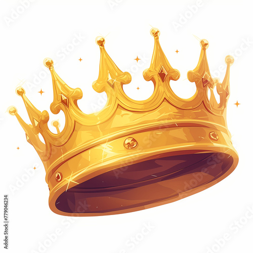 Illustration of a shining golden crown